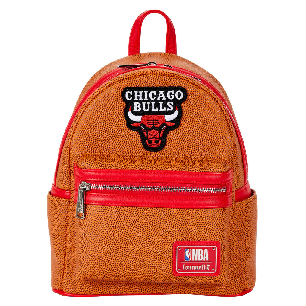 Loungefly NBA Chicago Bulls Basketball Logo Mini Backpack - Image 1