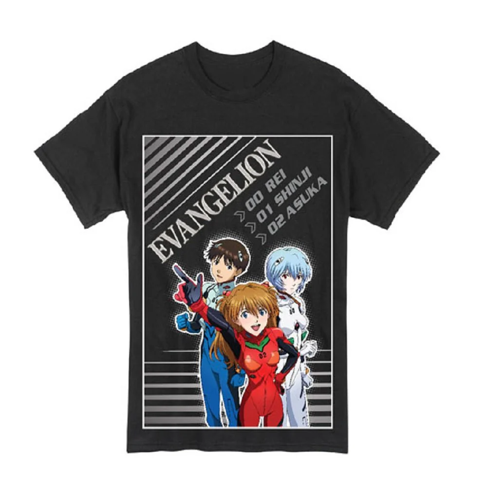 Neon Genesis Evangelion Movie Group Adult T-Shirt - Image 1