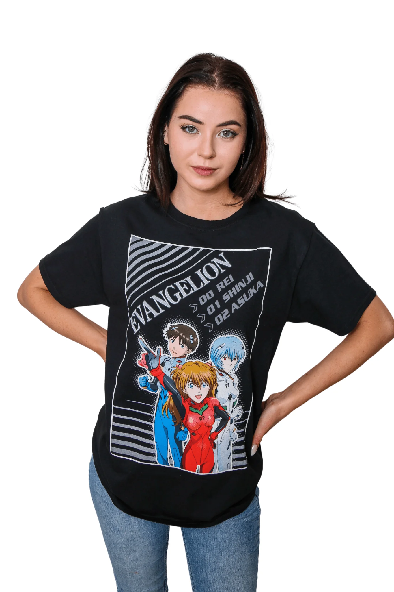 Neon Genesis Evangelion Movie Group Adult T-Shirt - Image 2