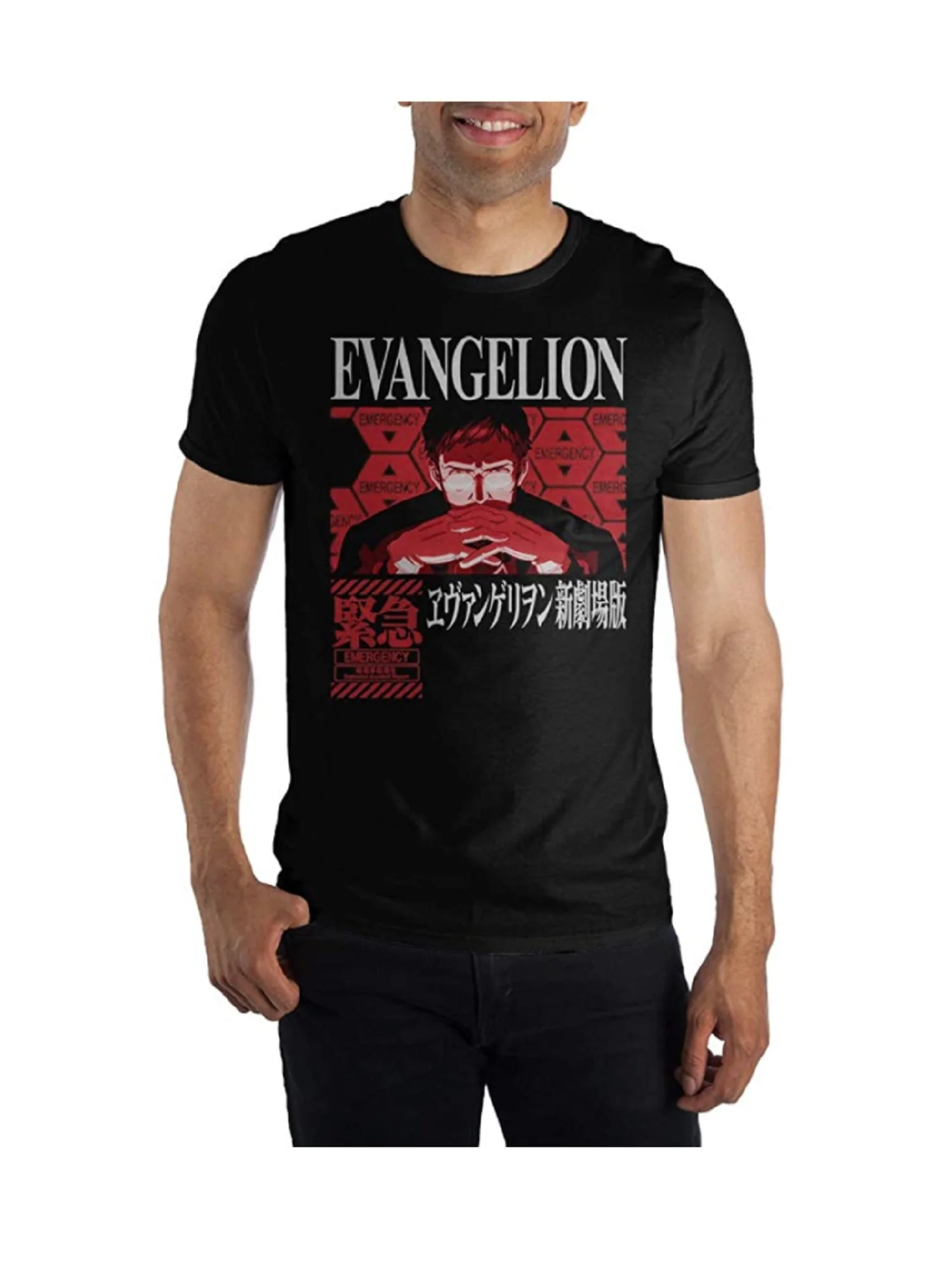 Neon Genesis Evangelion NERV Gendo Anime Adult T Shirt - Image 1