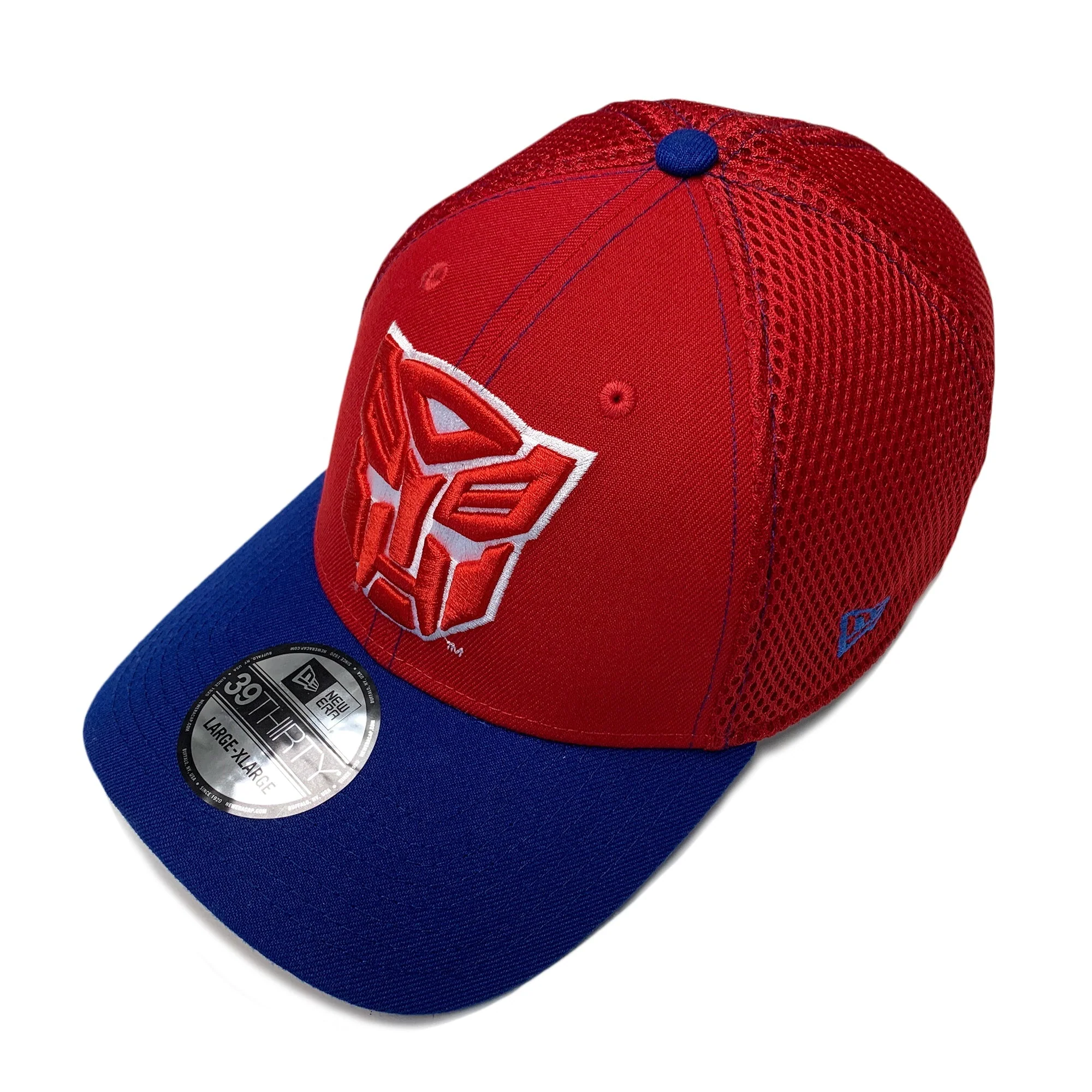 New Era 39THIRTY Transformers Autobot Symbol Red & Blue Fitted Hat - Image 2
