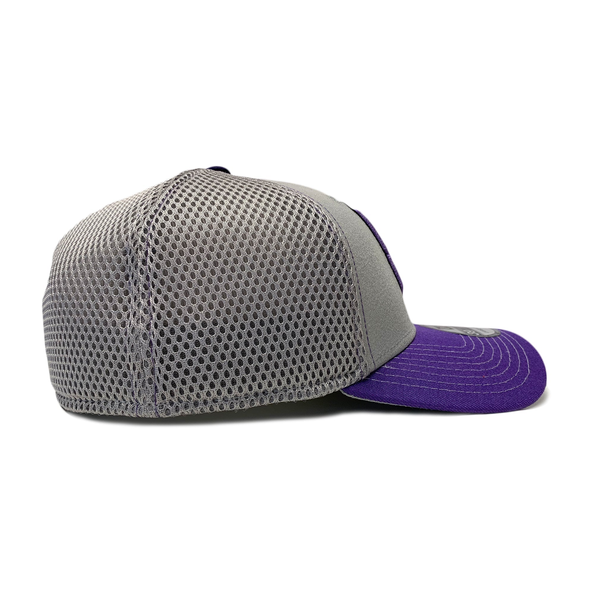 New Era 39THIRTY Transformers Decepticon Symbol Gray & Purple Fitted Hat - Image 3