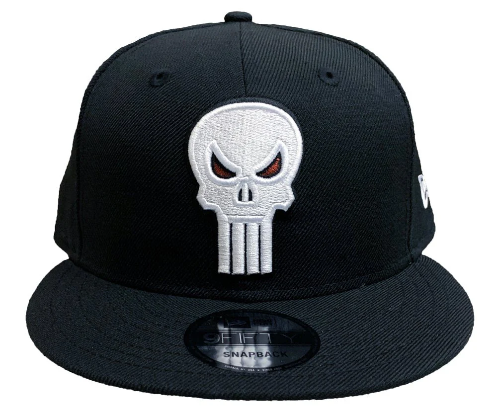 New Era 9FIFTY Snapback Hat Marvel Punisher Skull Logo Cap - Image 1