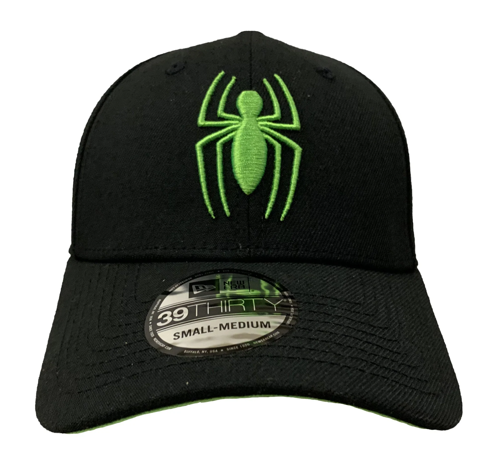New Era Marvel Spider-Man Black Pop Color 39Thirty Fitted Hat S/M - Image 1