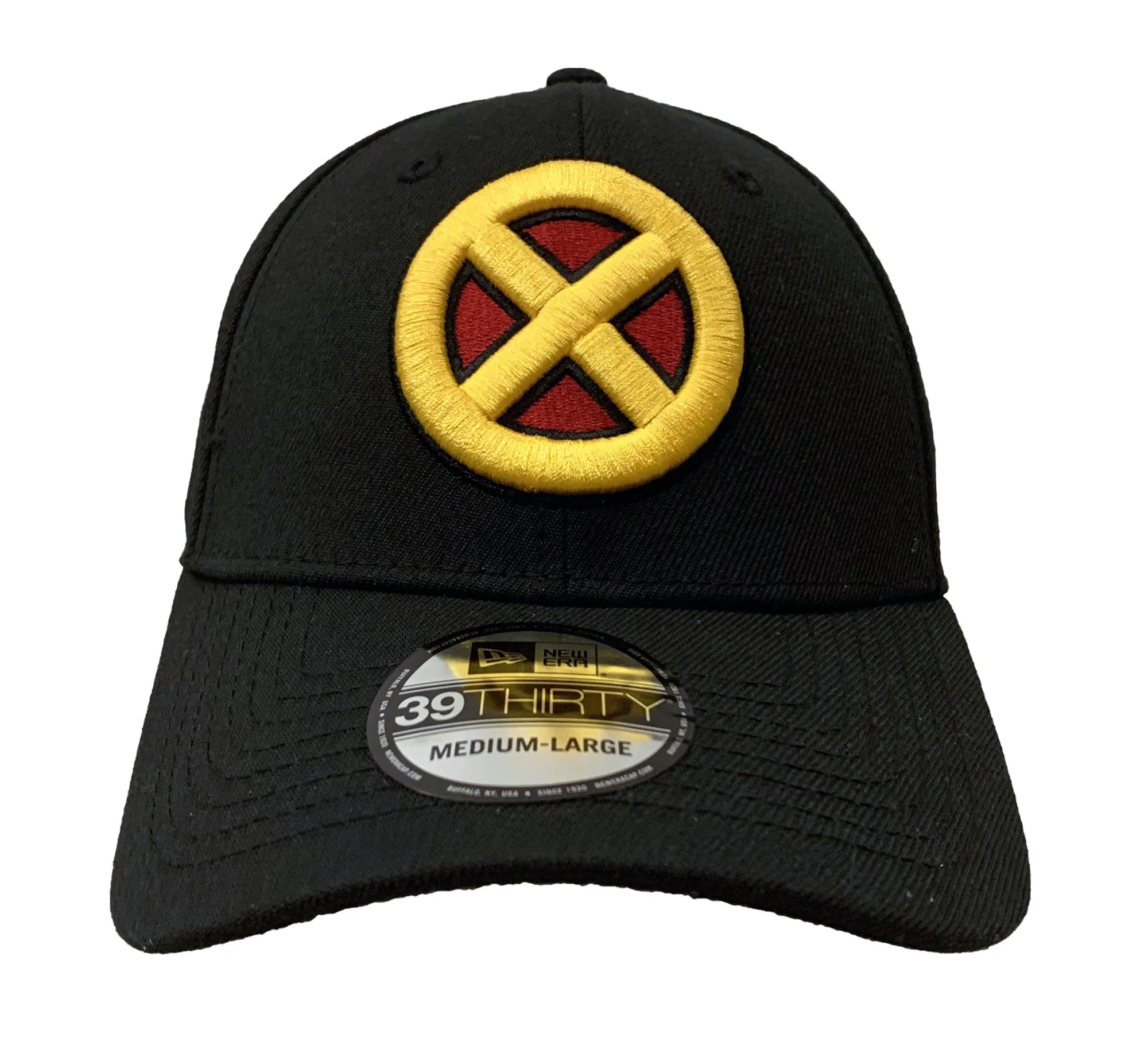 New Era Marvel X-Men Symbol Black 39Thirty Fitted Hat M/L - Image 1