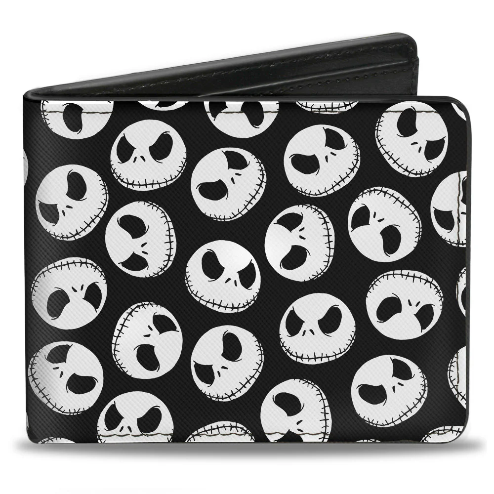 Nightmare Before Christmas Jack Expression Scattered Bi-Fold Wallet - Image 1