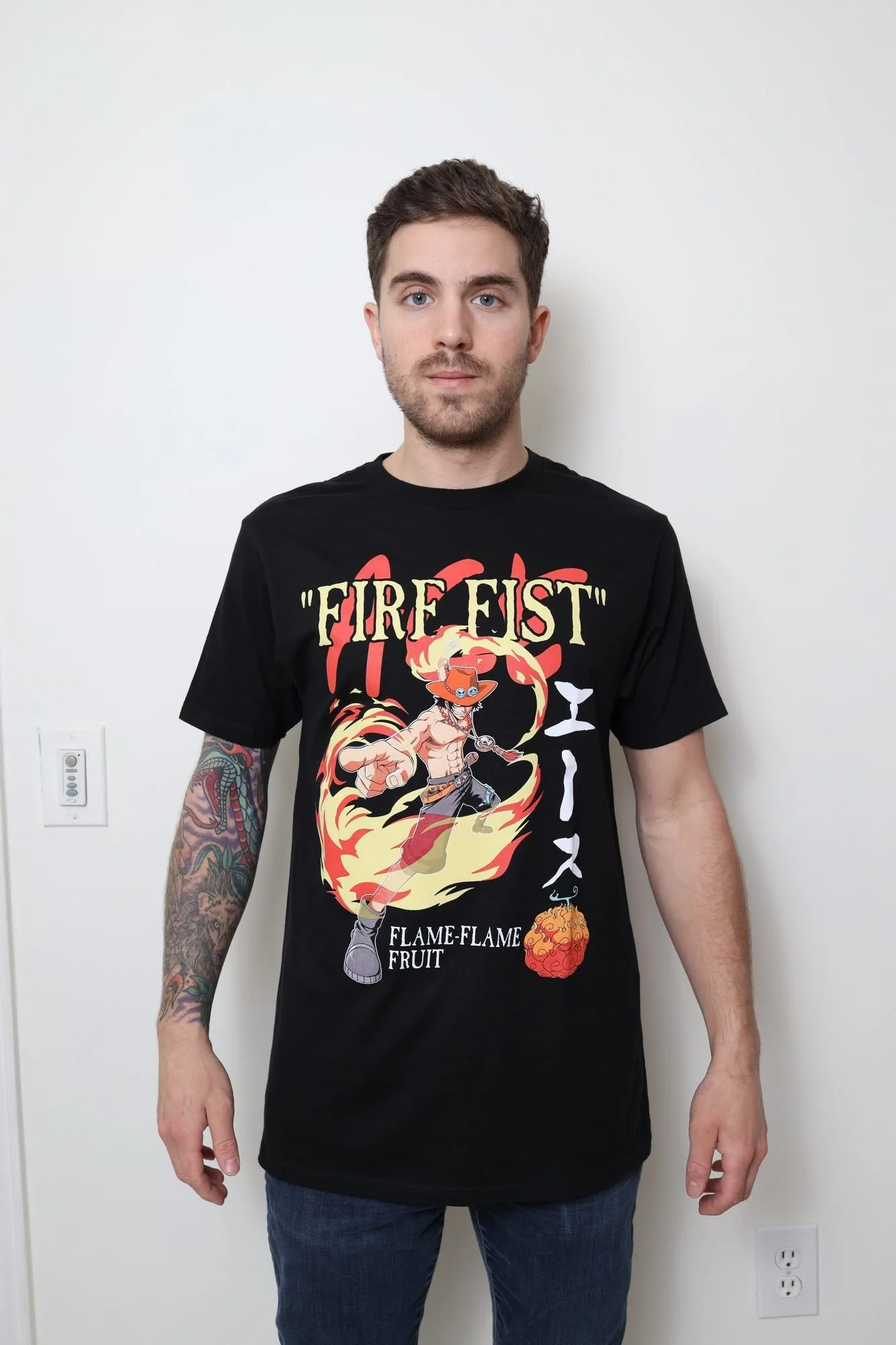One Piece Fire Fist Ace Limited Color Adult T-Shirt - Image 2