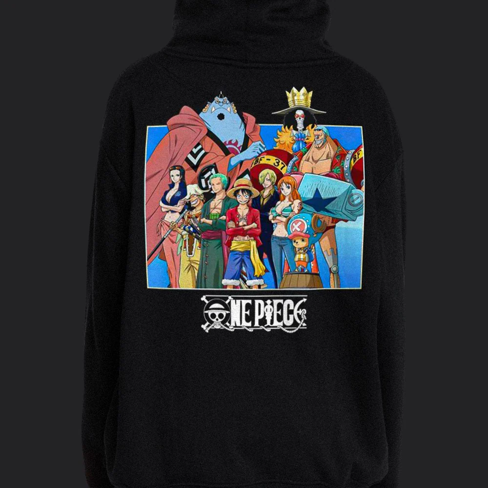 One Piece - Fishman Pirates Group Adult Zip Up Hoodie - Black - Officially Licensed - Image 3