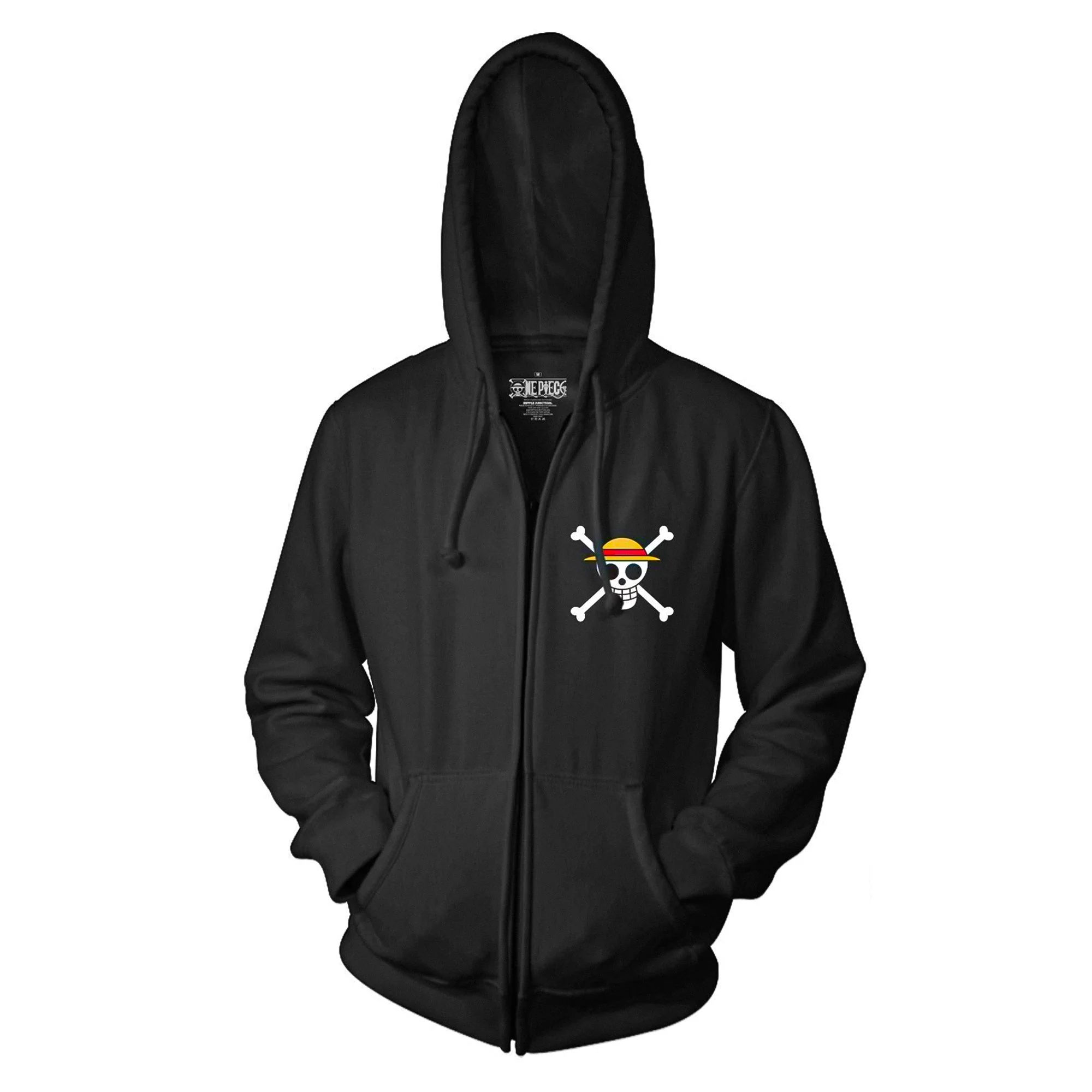 One Piece - Fishman Pirates Group Adult Zip Up Hoodie - Black - Officially Licensed - Image 2