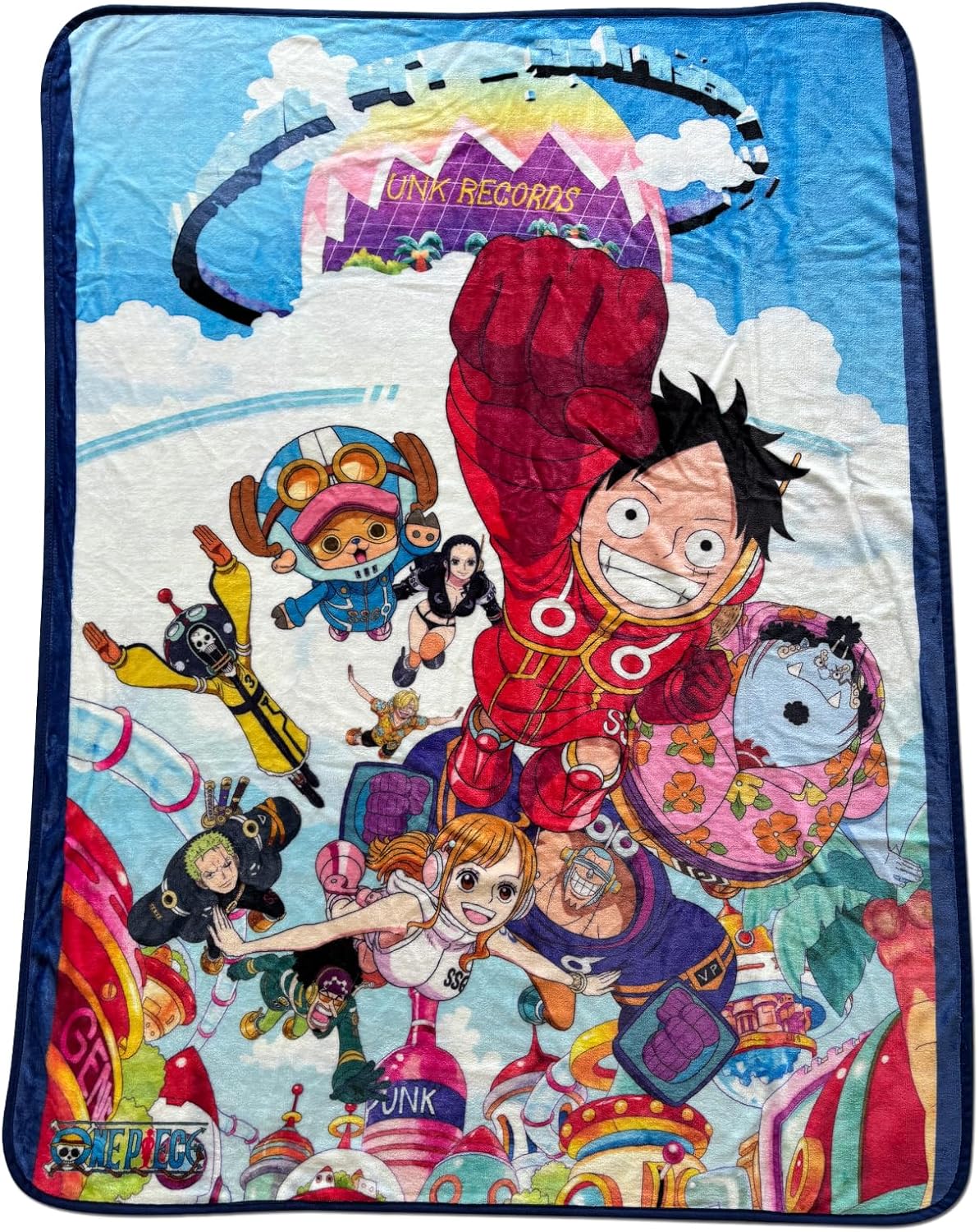 One Piece – Future Island Egghead Group Characters Throw Blanket 46 x 60 inches