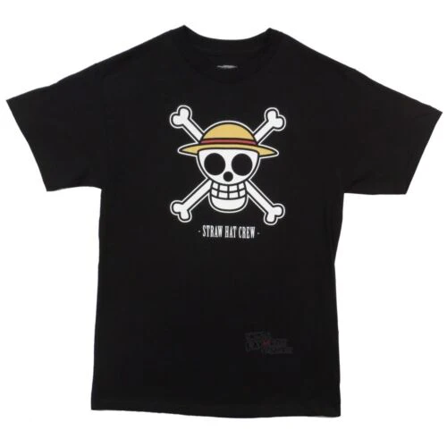 One Piece Luffy Flag Straw Hat Crew Anime Adult T-Shirt - Image 2