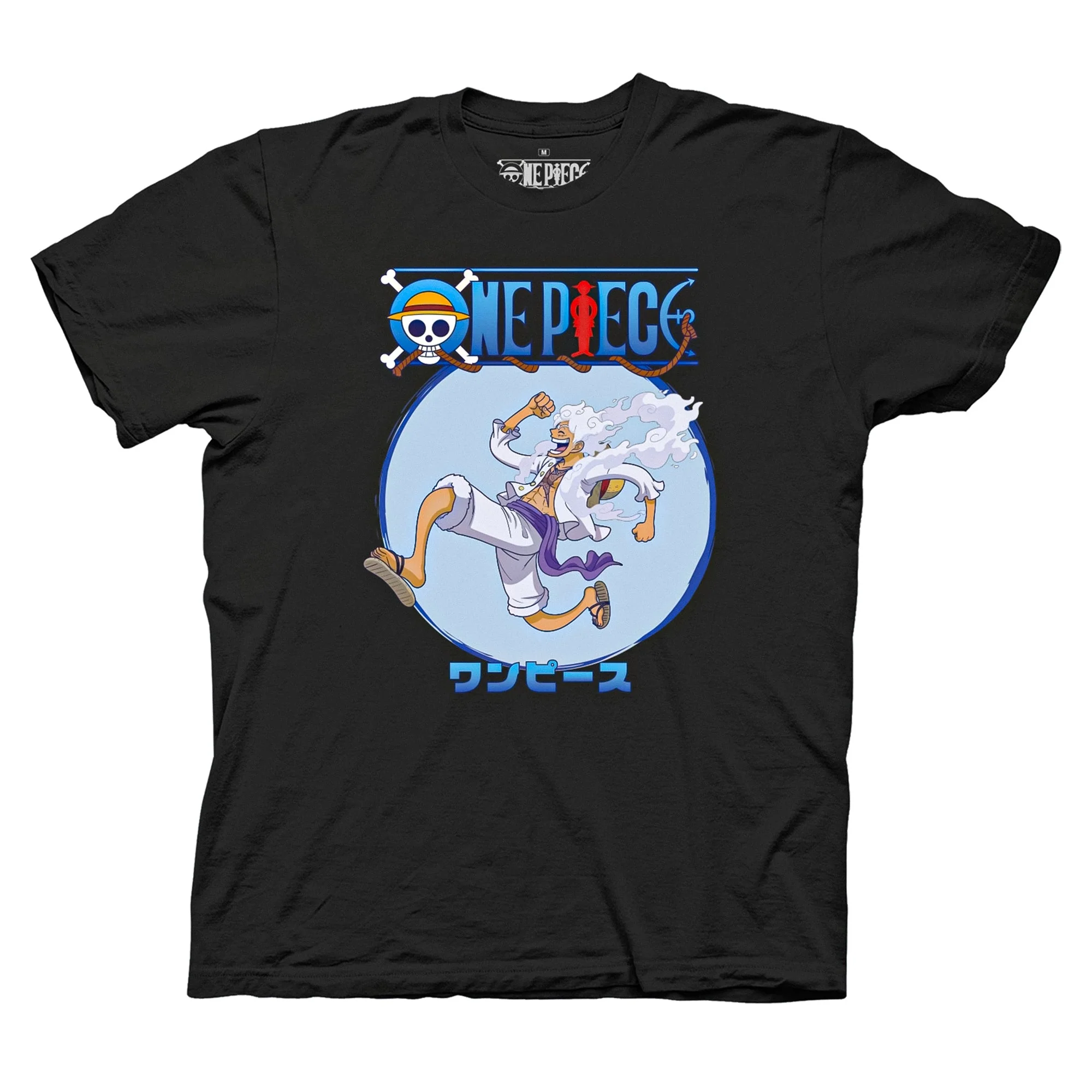 One Piece – Monkey D. Luffy Gear 5 Framed Adult T-Shirt – Black – Officially Licensed