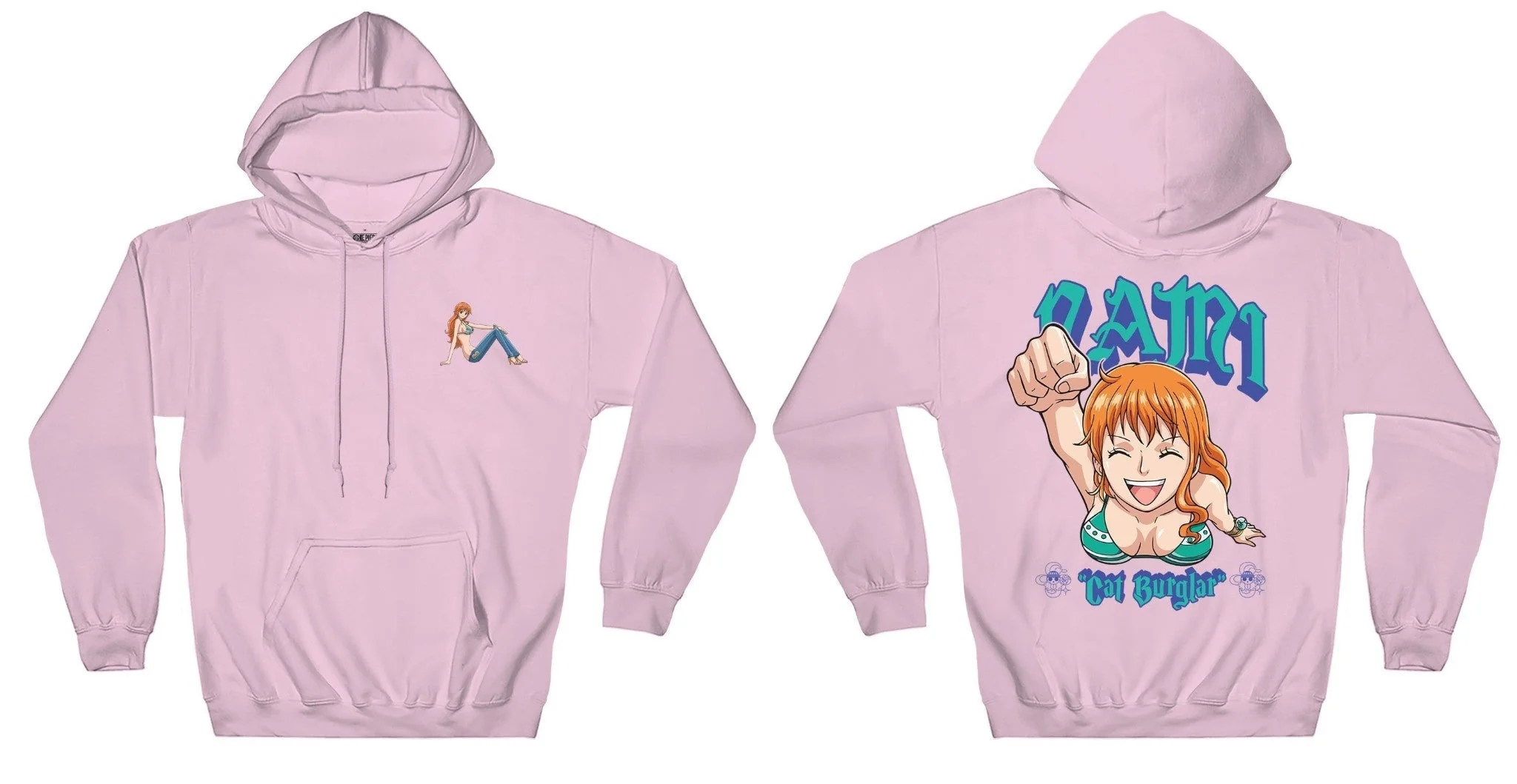 One Piece Nami Cat Burglar With Back Print Officially Licensed Adult Hoodie - Image 3