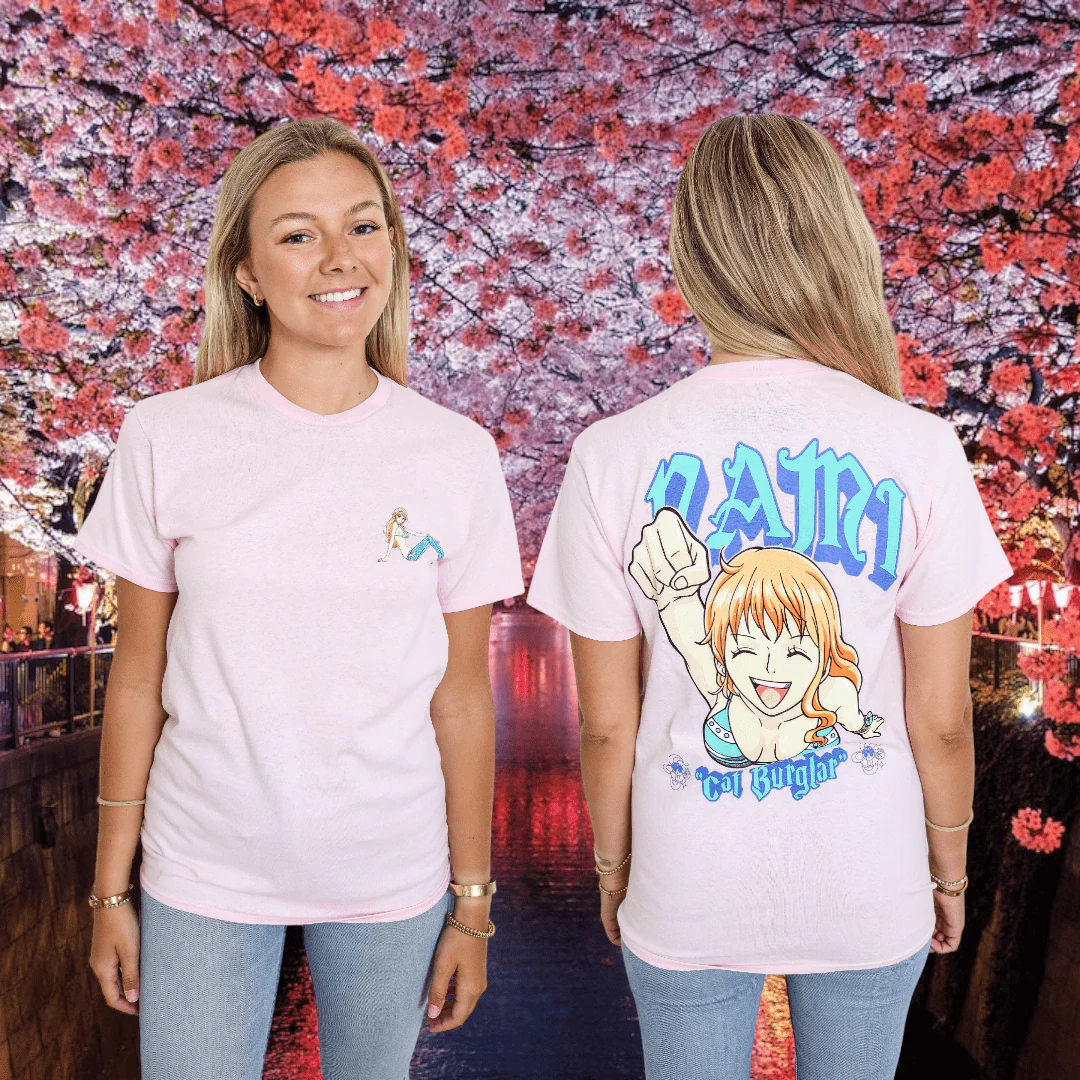One Piece Nami Cat Burglar With Back Print Officially Licensed Adult T-Shirt - Image 2