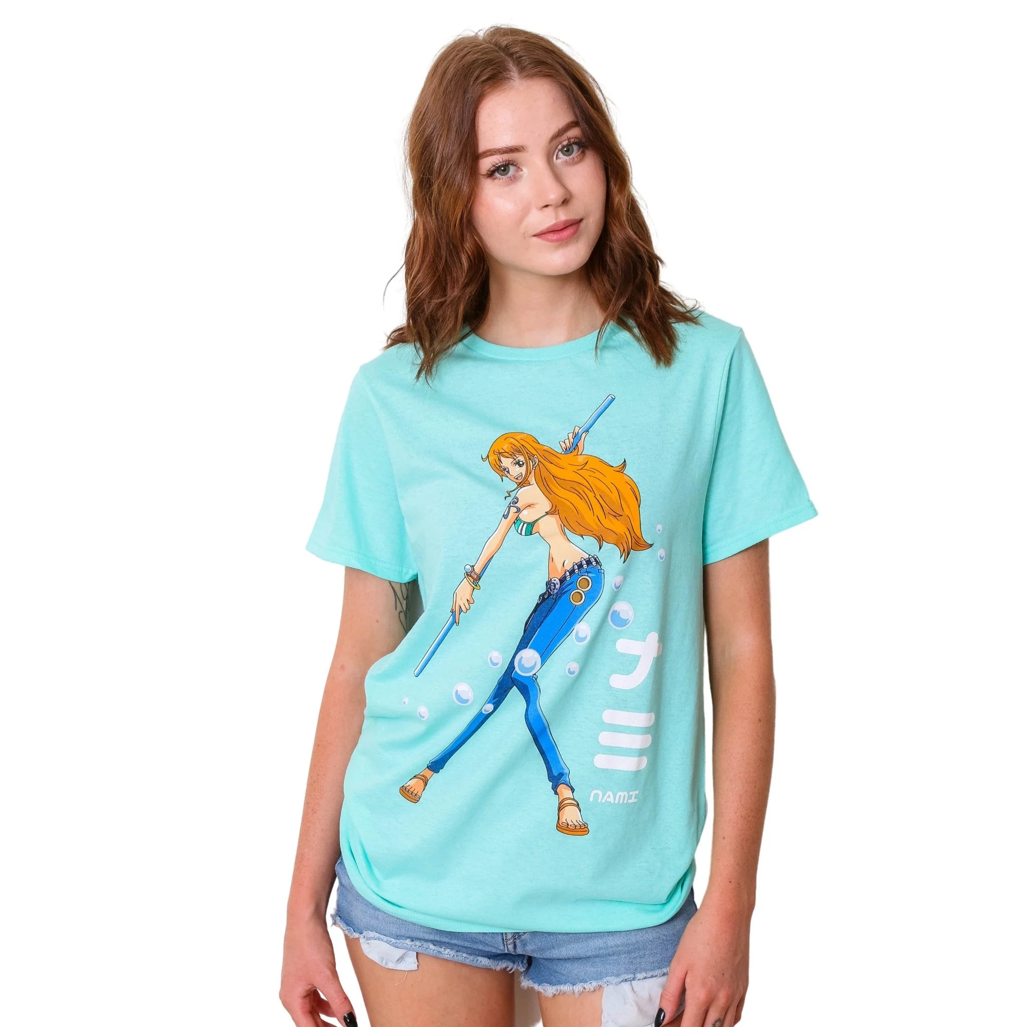 One Piece Nami Pose Anime Adult T-Shirt - Image 3