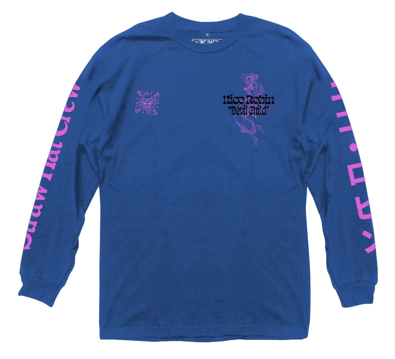 One Piece Nico Robin Demon Child Anime Adult Long Sleeve Graphic T-Shirt - Image 2