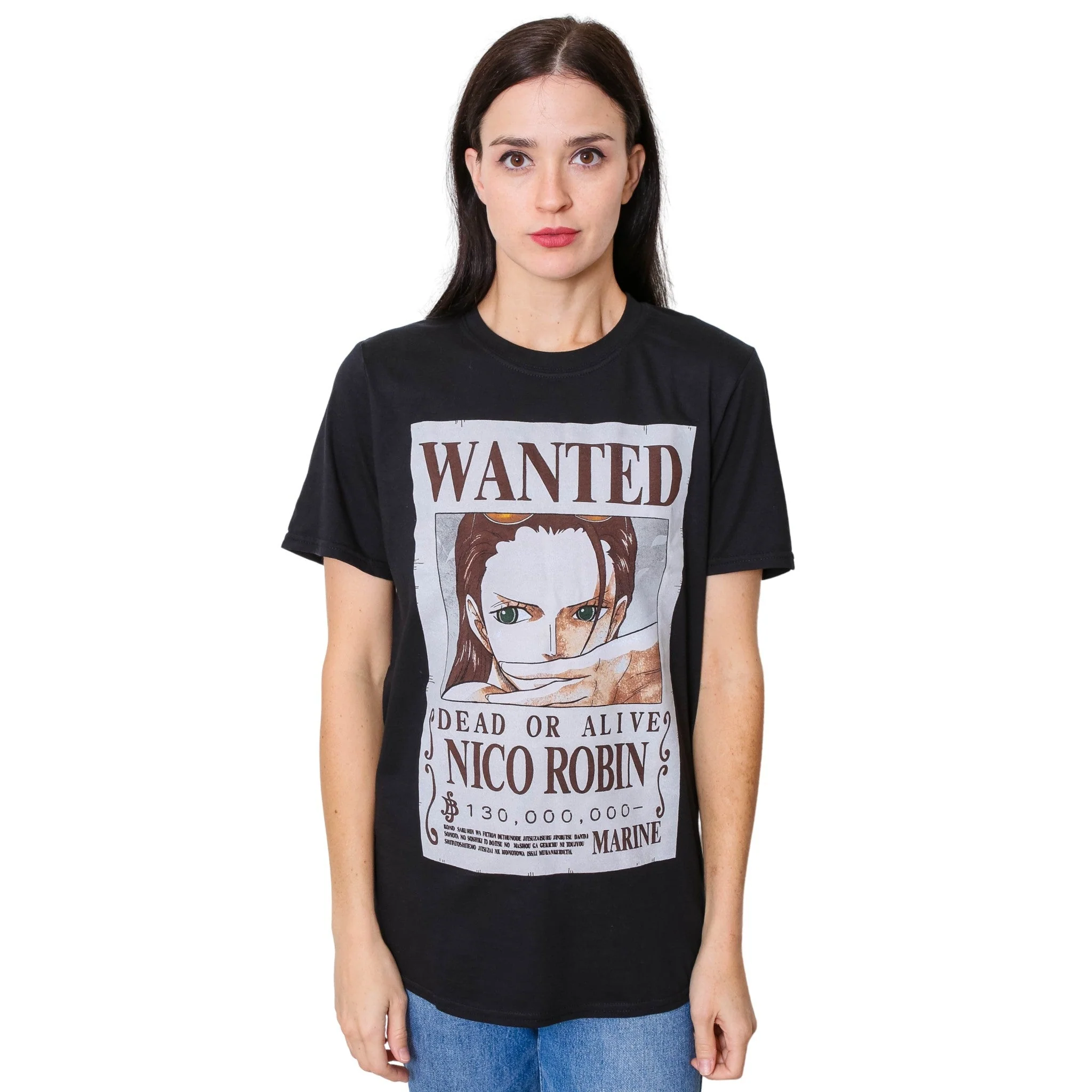 One Piece Nico Robin Full Wanted Poster Anime Adult Unisex T-Shirt - Image 3
