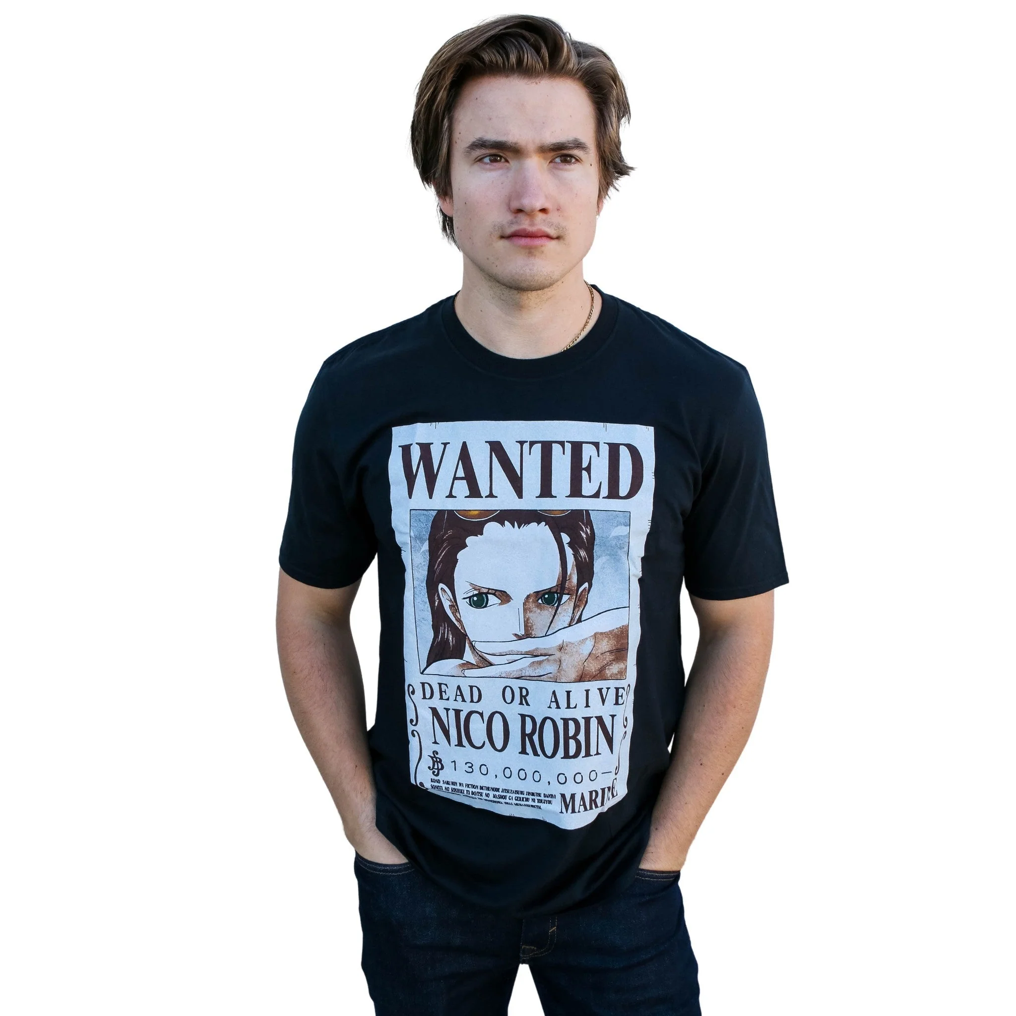 One Piece Nico Robin Full Wanted Poster Anime Adult Unisex T-Shirt - Image 2