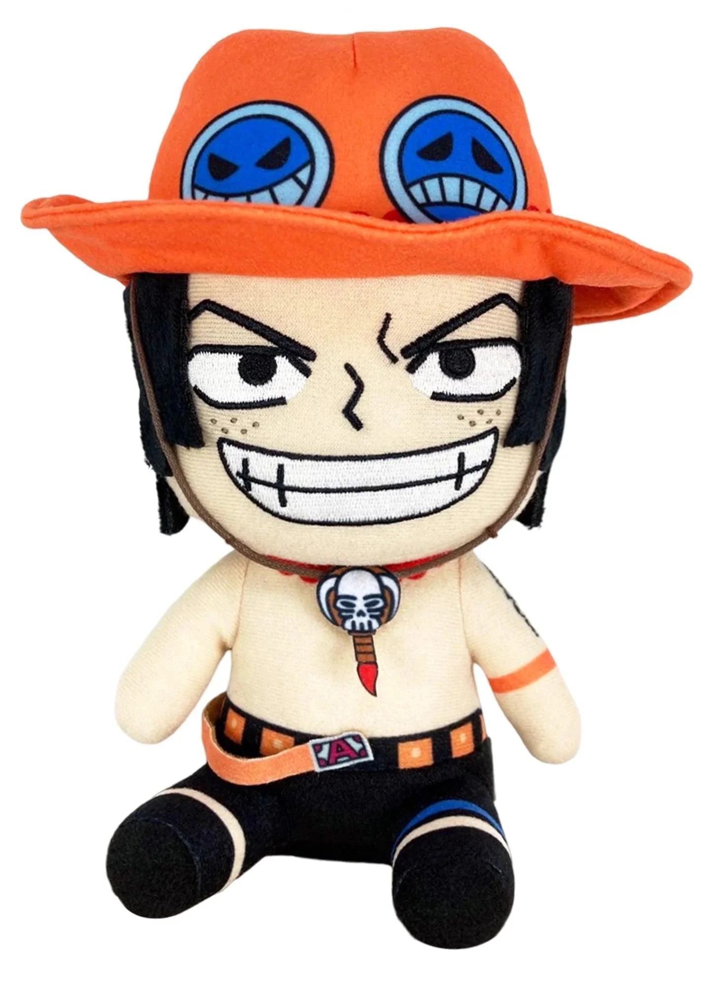 One Piece - Portgas D. Ace Sitting Pose Plush 7" - Image 1