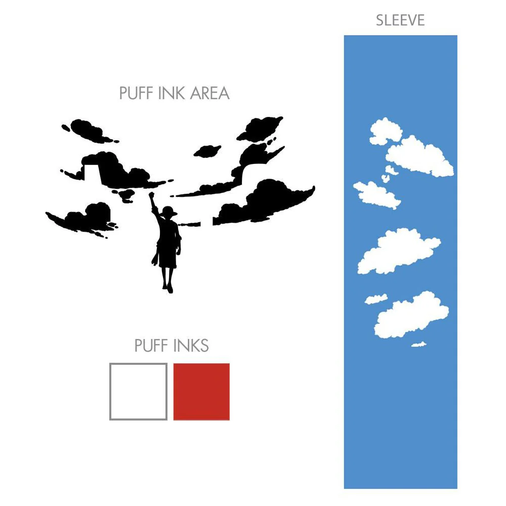 One Piece Puffy Monkey D. Luffy & Clouds - Front Back & Sleeve Print - Licensed Adult Hoodie - Image 2