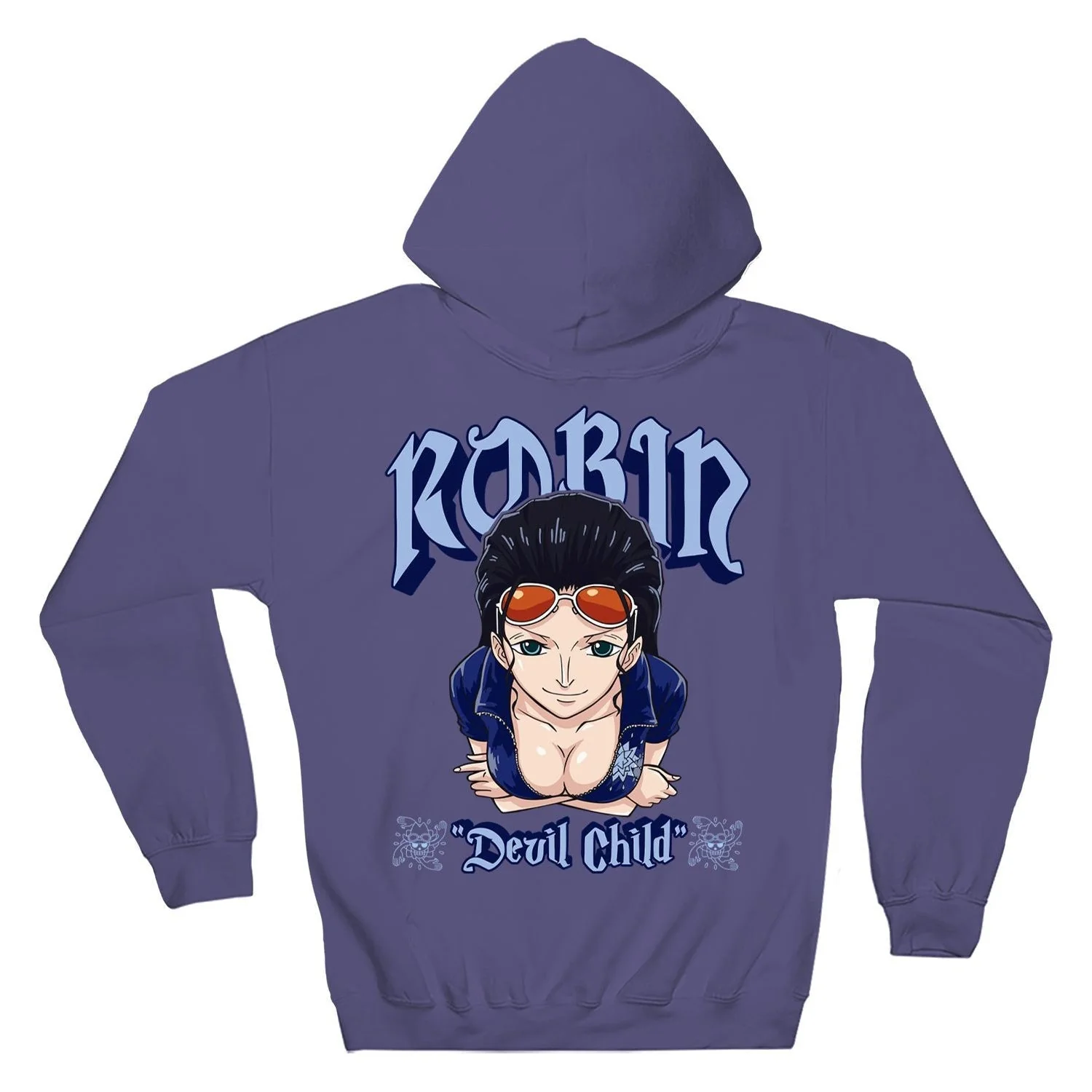 One Piece Robin Devil Child With Back Print Officially Licensed Adult Hoodie - Image 2