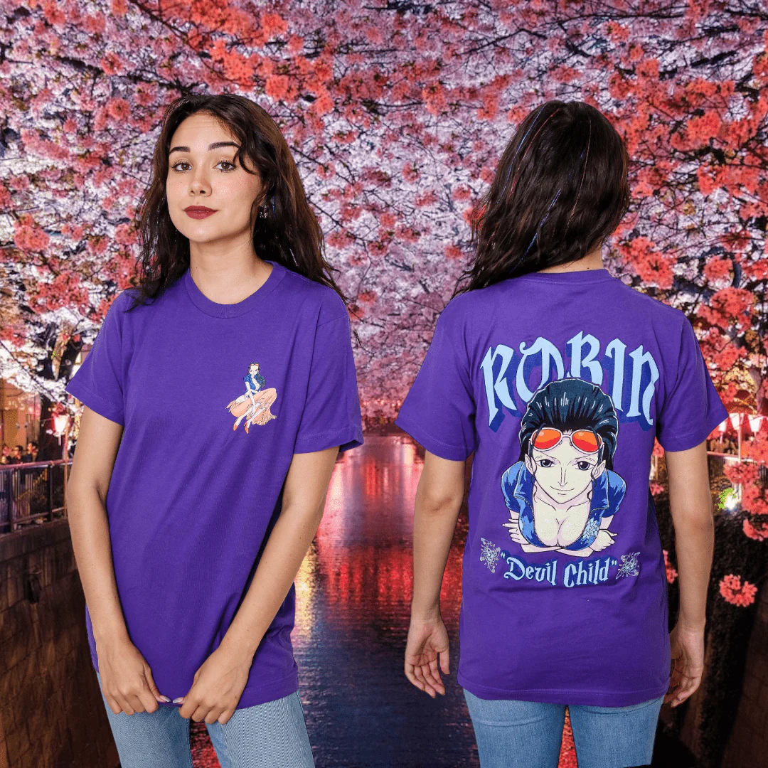 One Piece Robin Devil Child With Back Print Officially Licensed Adult T-Shirt - Image 2