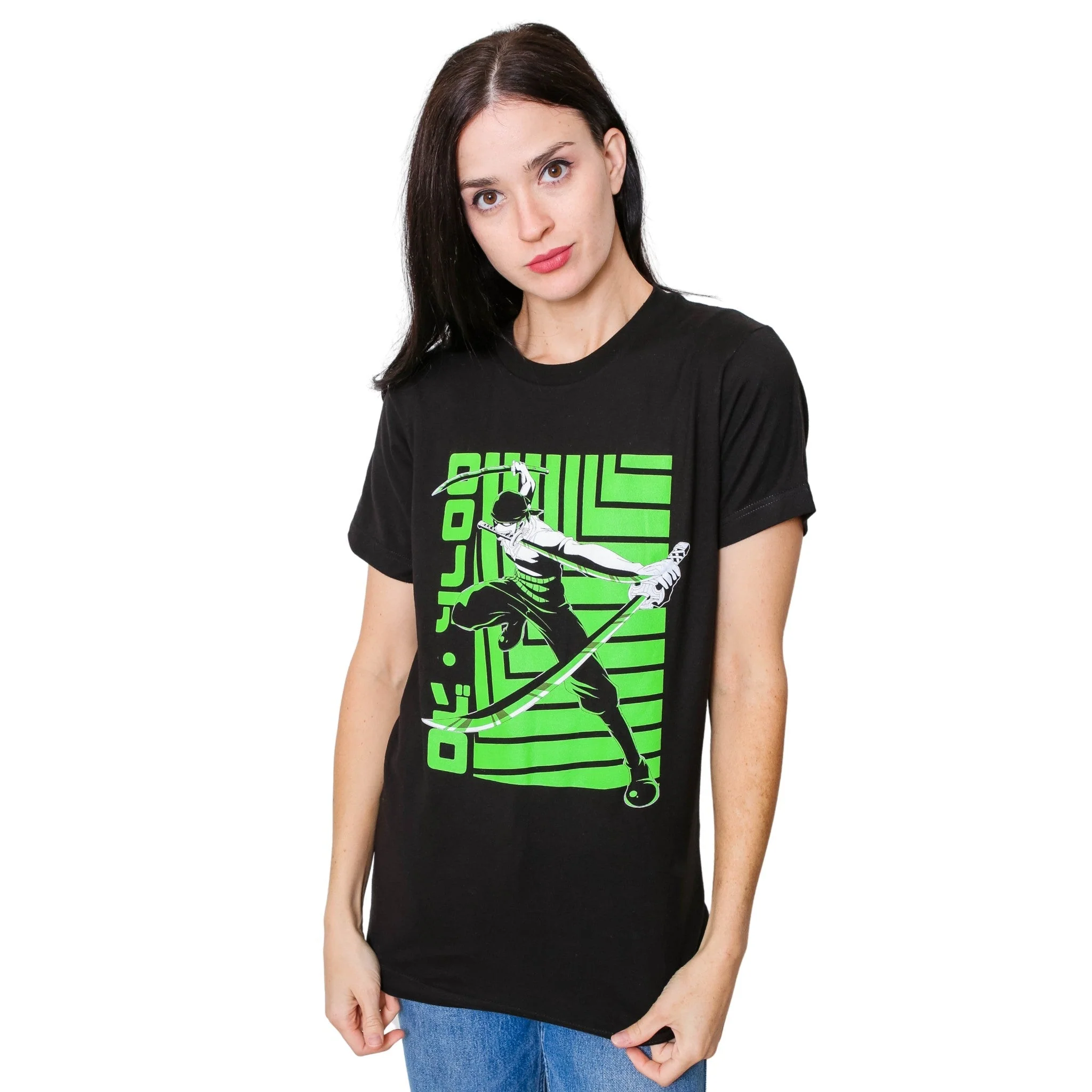 One Piece Roronoa Zoro Bandana Anime Adult Short-Sleeve Graphic T-Shirt - Image 3