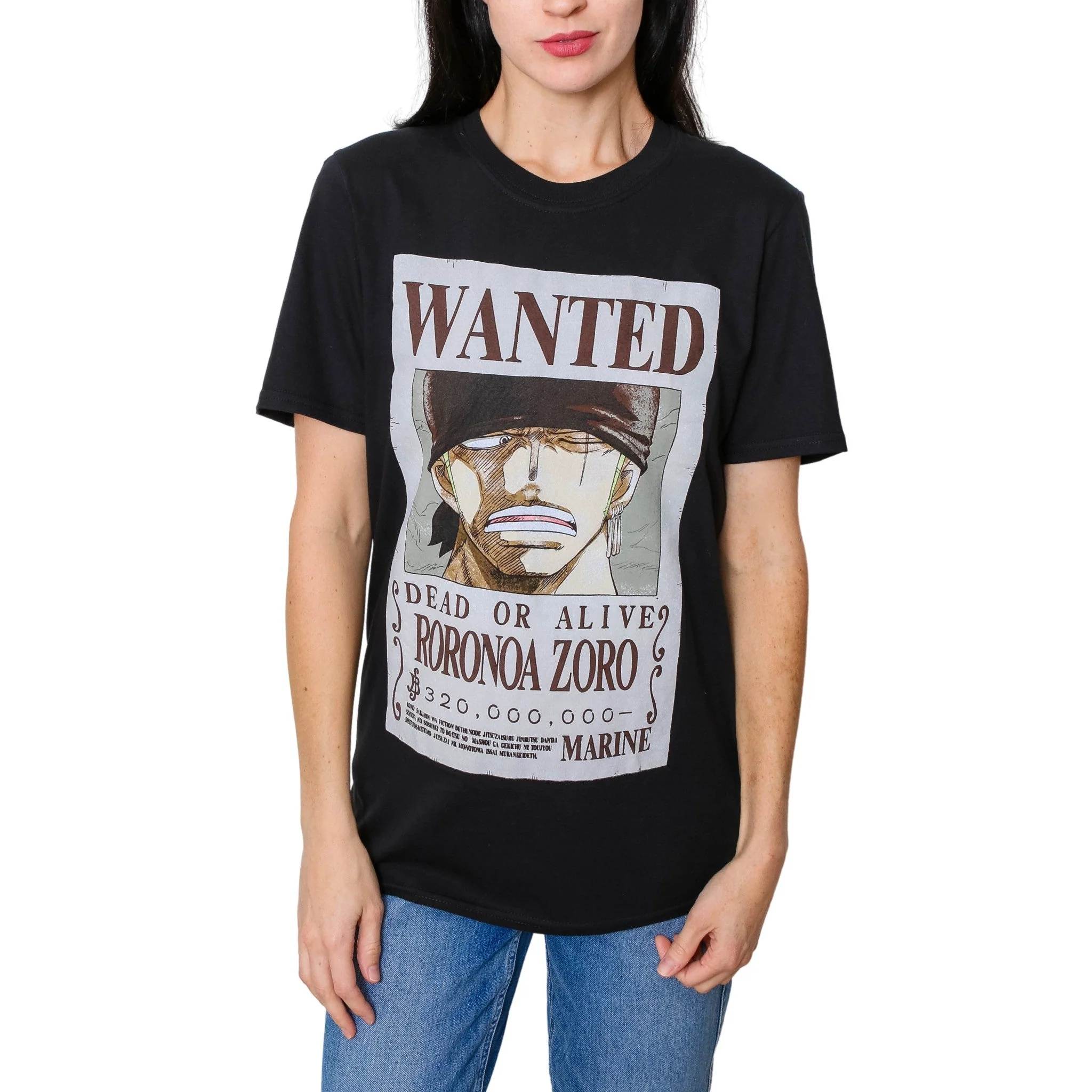 One Piece Roronoa Zoro Full Wanted Poster Anime Adult Unisex T-Shirt - Image 3