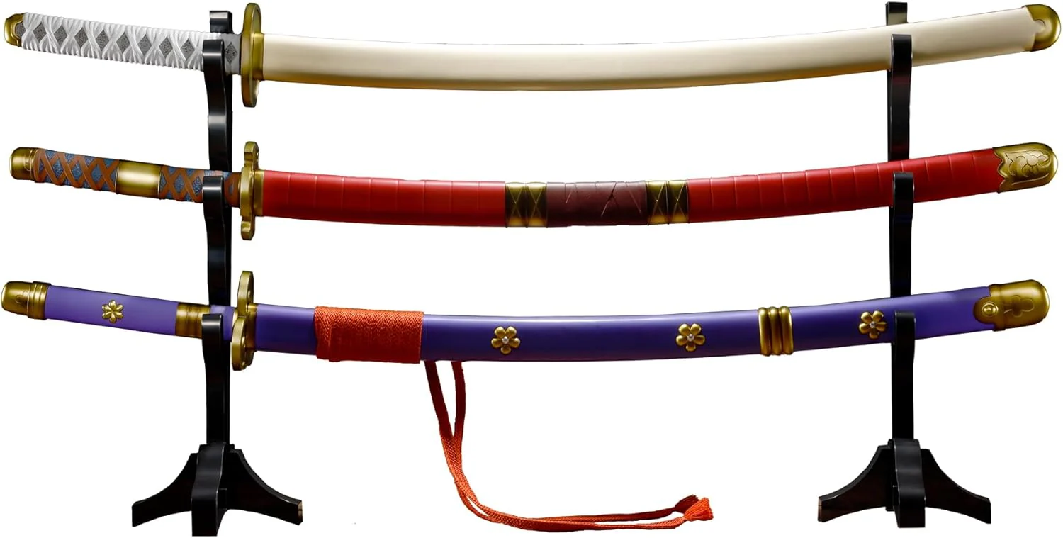 One Piece – Roronoa Zoro Three Sword Style Set – Wado Ichimonji, Sandai Kitetsu, Enma – Bandai PROPLICA TAMASHII NATIONS