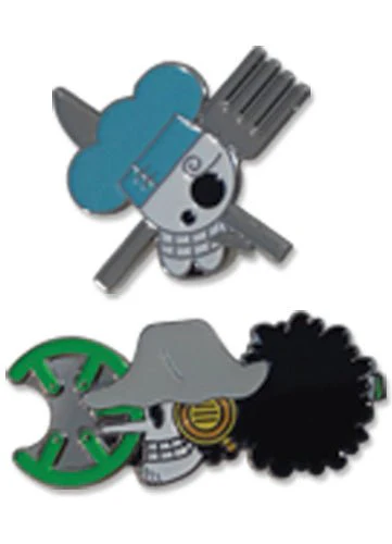 One Piece Sanji & Usopp Skull Enamel Pin Set Great Eastern Entertainment