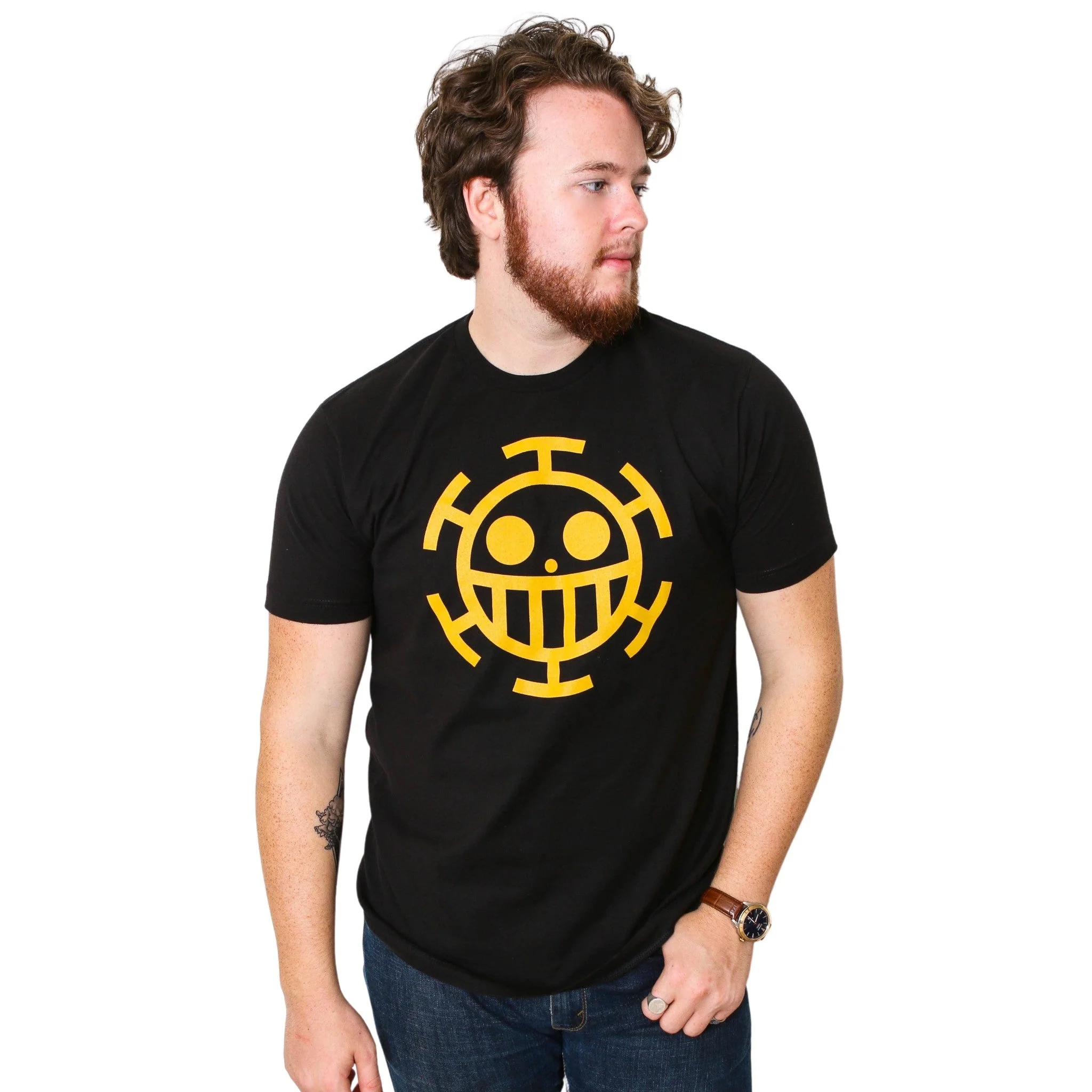 One Piece Trafalgar Law Pirate Symbol Anime Adult T-Shirt - Image 2