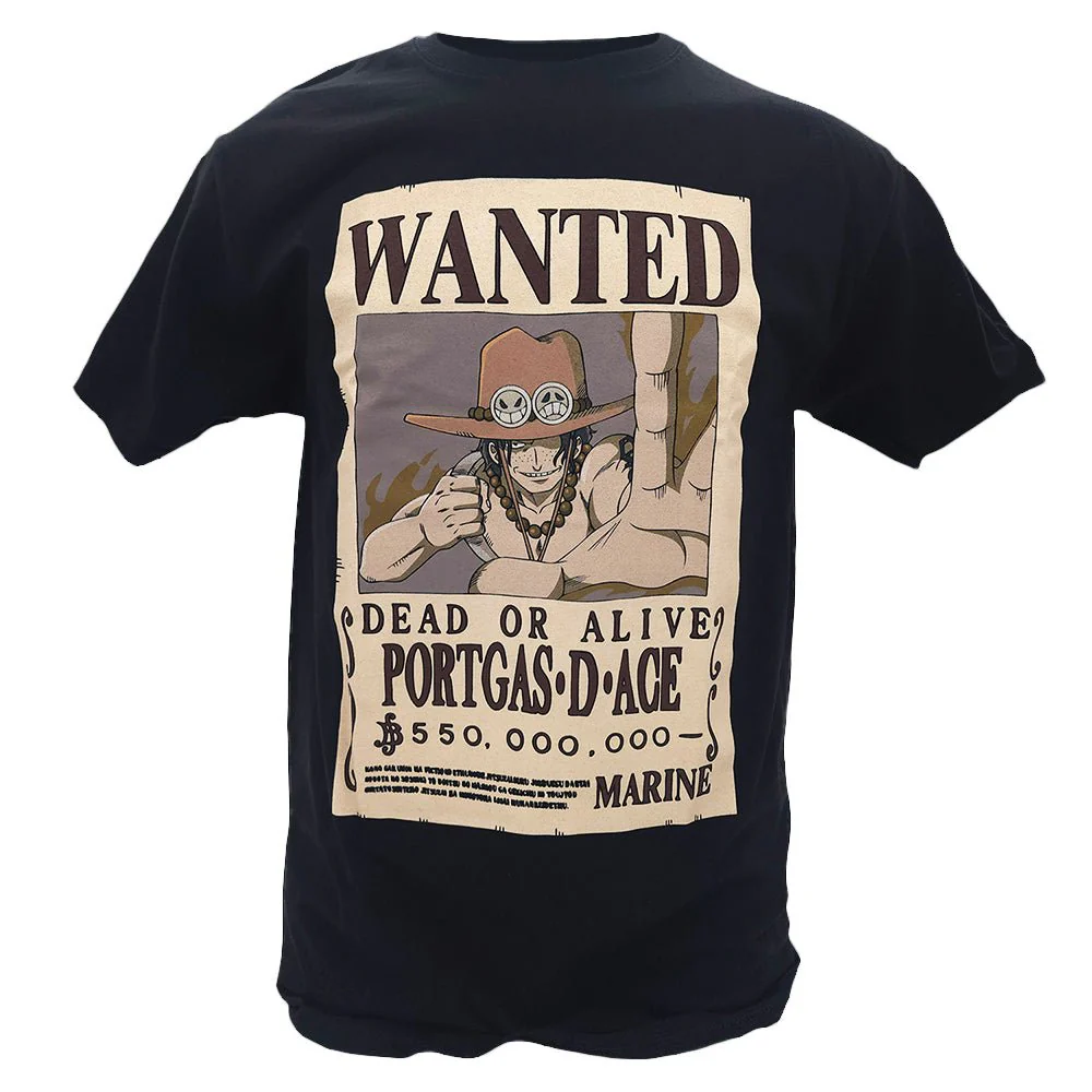 One Piece - Wanted Poster Ace Adult Men T-Shirt Great Eastern Entertainment - Image 1
