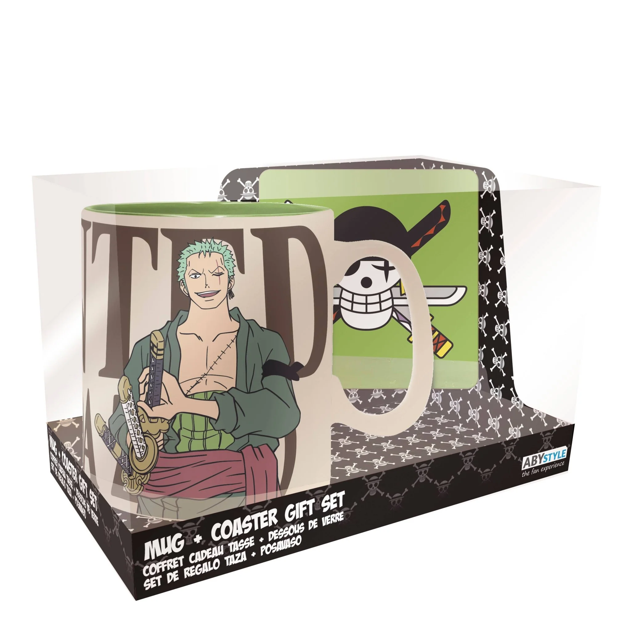 One Piece Zoro Ceramic Mug 16Oz & Coaster Gift Set - Image 3