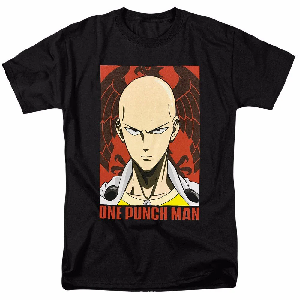 One Punch Man Big Face Anime Adult T-Shirt - Image 1