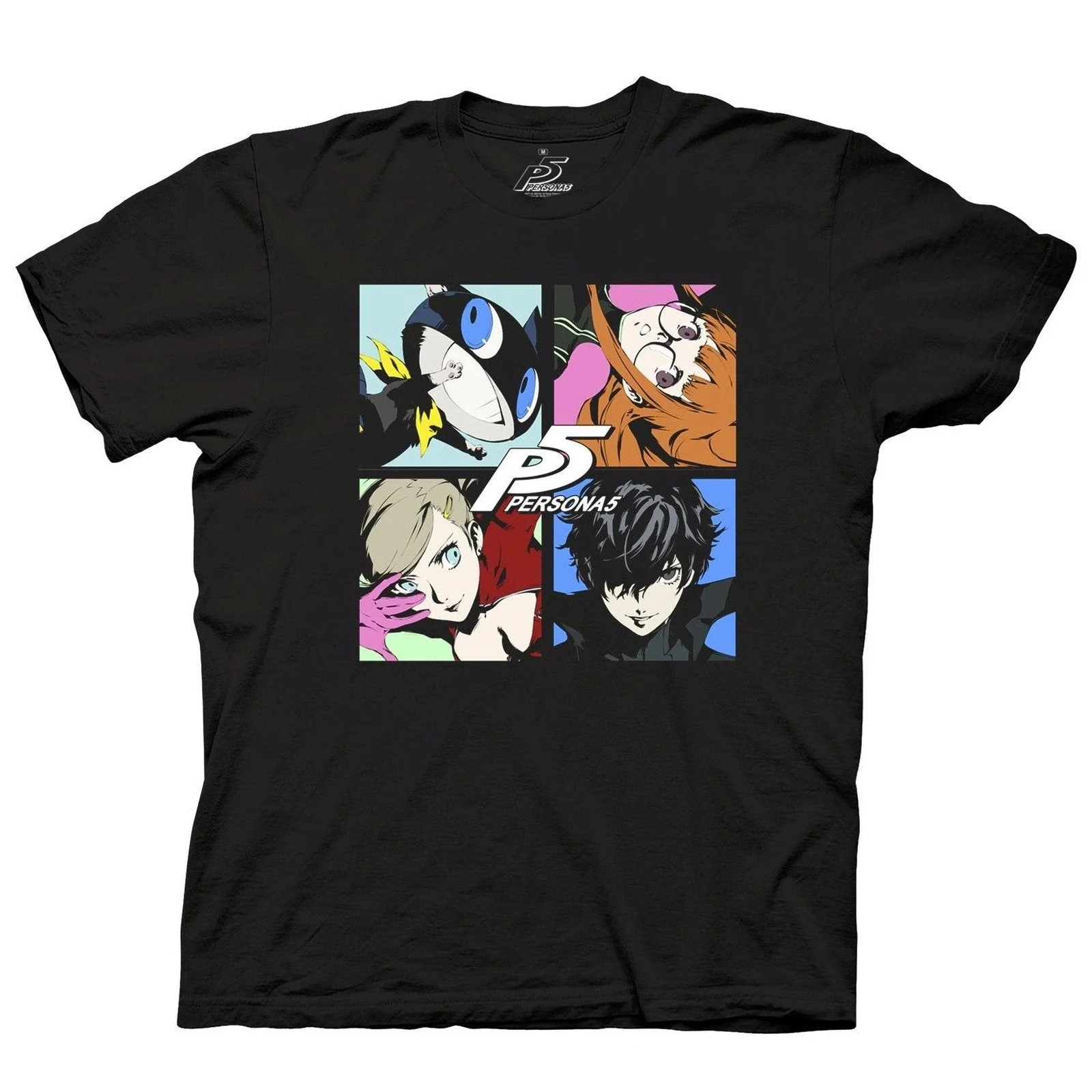 Persona 5 Character Four Up Officially Licensed Adult T-Shirt - Image 1