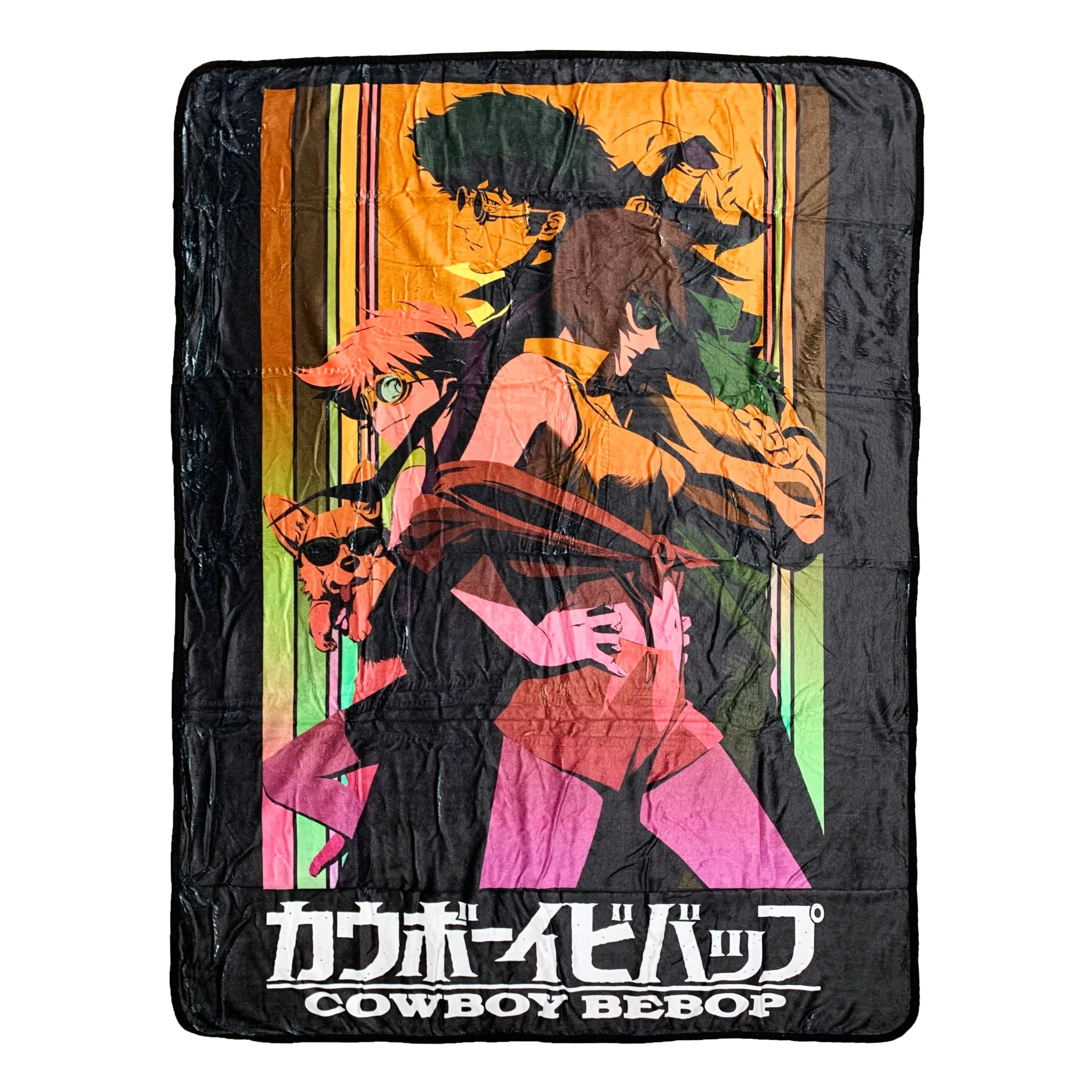 Cowboy Bebop Group Faye Spike Edward Ein Jet Black Fleece Throw Soft Lightweight Blanket 45x60 Inches - Image 2