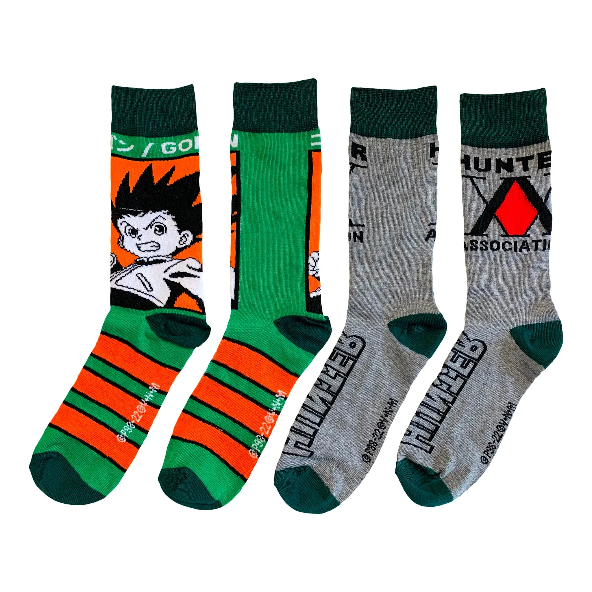 Hunter X Hunter Gon Freecss & Hunter Association 2 Pack Crew Socks - Image 2