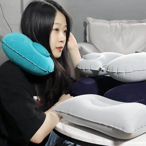 Inflatable Portable Comfy Travel Neck Pillow - Image 2