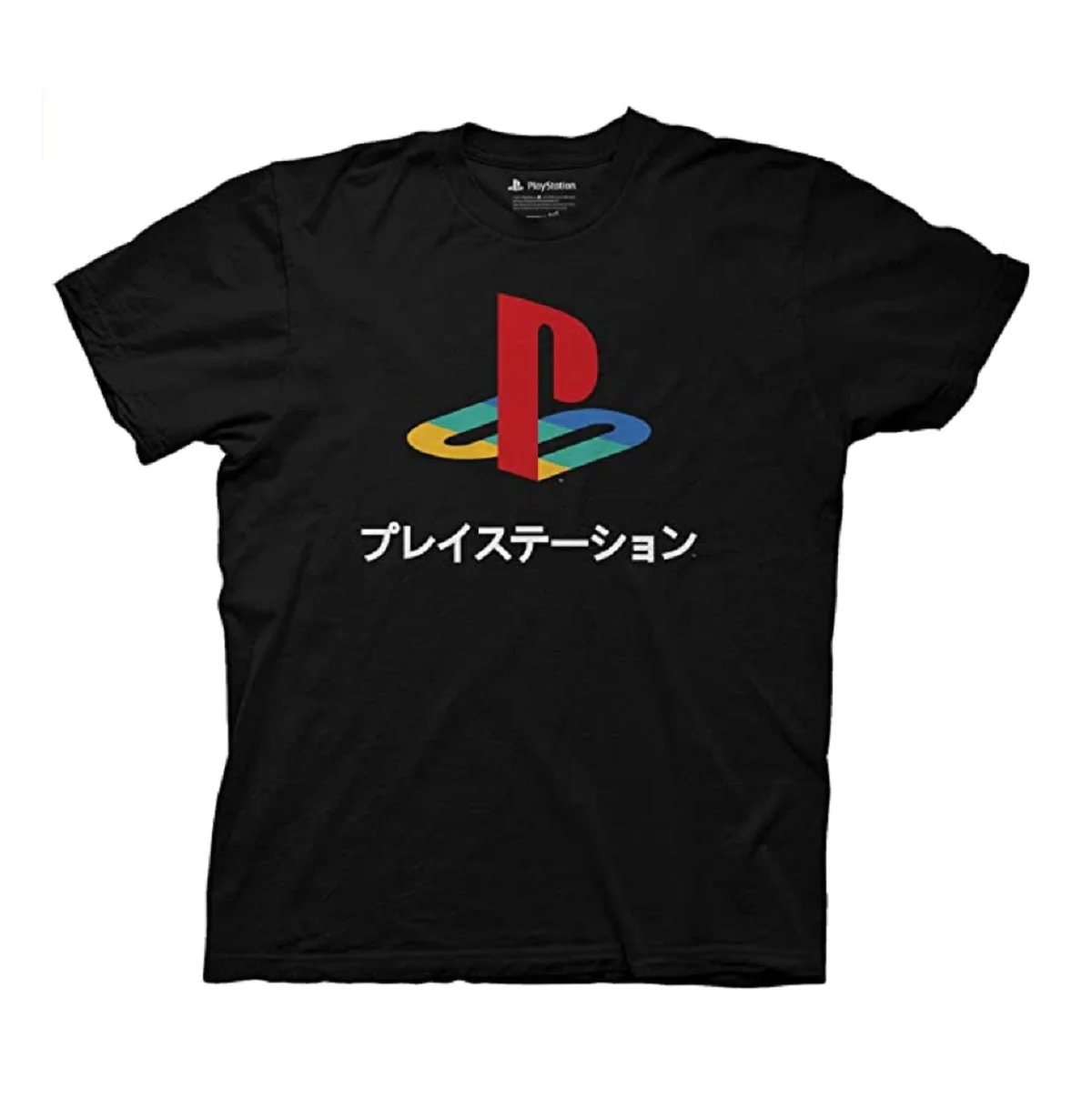 Playstation Sony Logo Japanese Kanji Gamer Adult T-Shirt - Image 1