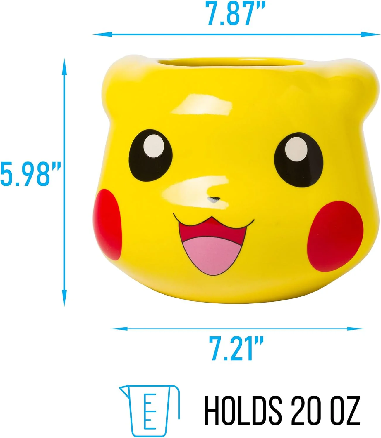 Pokemon Pikachu 3D Sculpted Ceramic Mug 20oz - Image 3