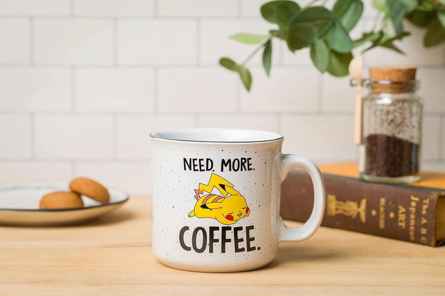 Pokemon Pikachu Need More Coffee Ceramic Camper Mug Microwave Safe 20 Ounces - Image 2