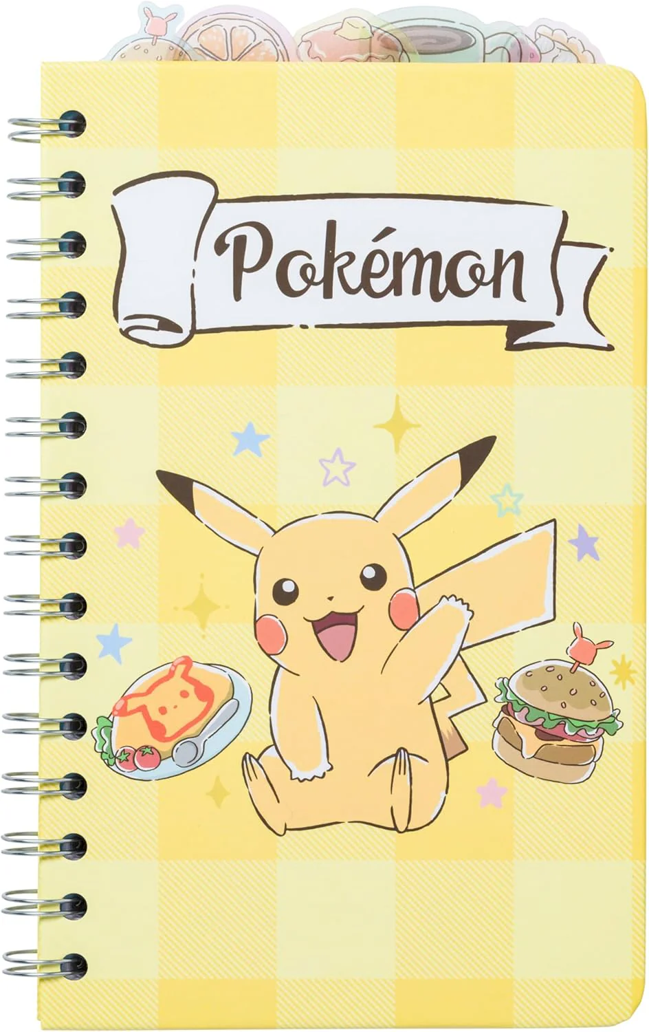 Pokemon – Pikachu, Yamper, Piplup, and Eevee 8in by 5in Spiral Tabbed Notebook