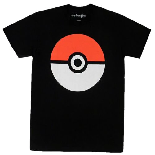 Pokemon Poke Ball Logo Pokeball Anime Adult T-Shirt - Image 1