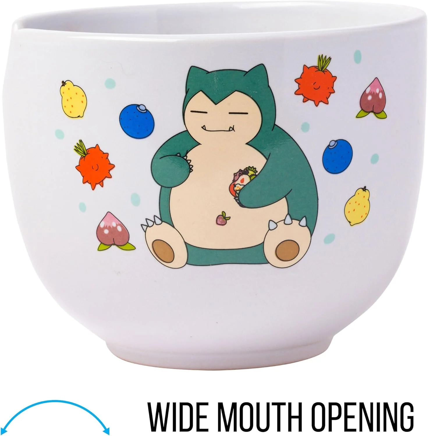 Pokemon Snorlax Eating Ceramic Ramen Noodle Rice Bowl with Chopsticks Microwave Safe 20 Ounces - Image 2