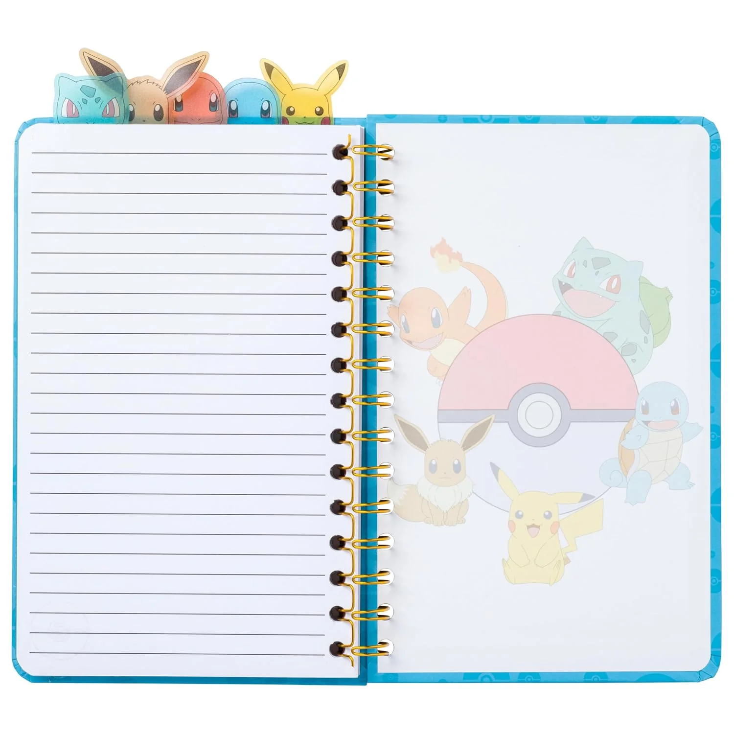 Pokemon Starters and Eevee Spiral Tabbed Notebook 8 x 5 Inches - Image 3