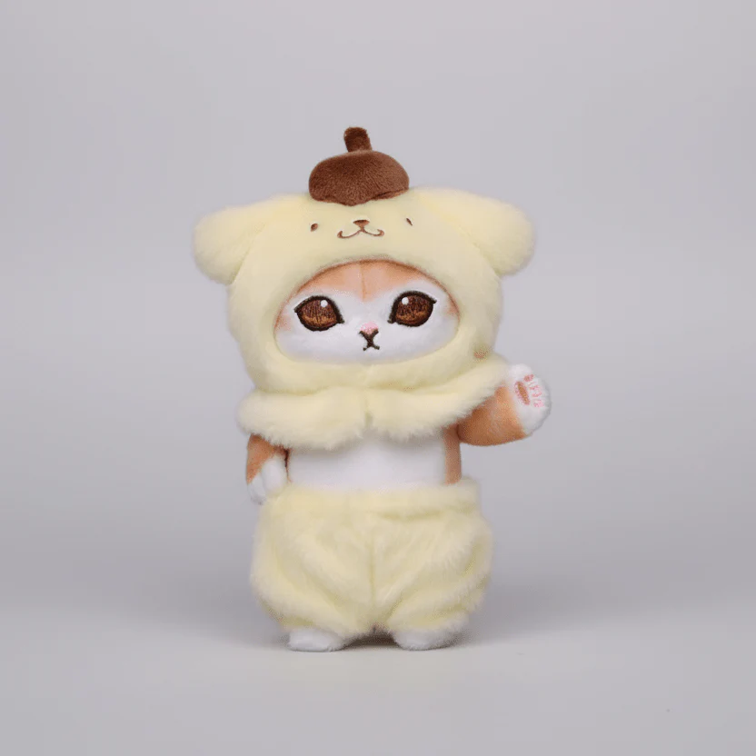 Mofusand Sanrio PomPom Purin Cat Plush 6" - Image 2