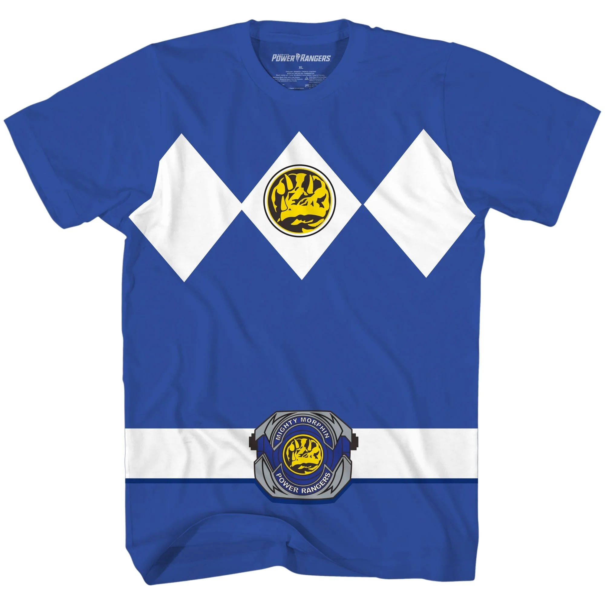 Power Rangers Blue Ranger Costume Adult T Shirt - Image 1