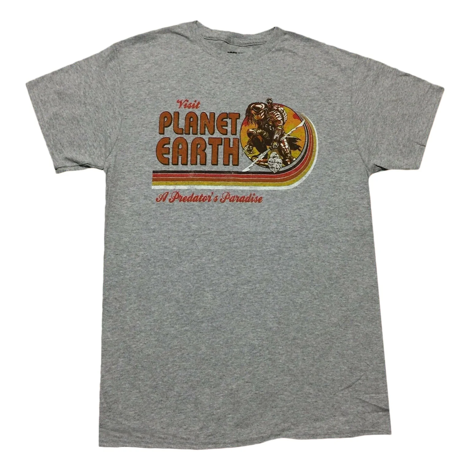 Predator Visit Planet Earth Adult T-Shirt - Image 2
