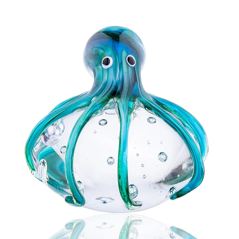 Handmade Colored Octopus Glass Ornament - Image 2
