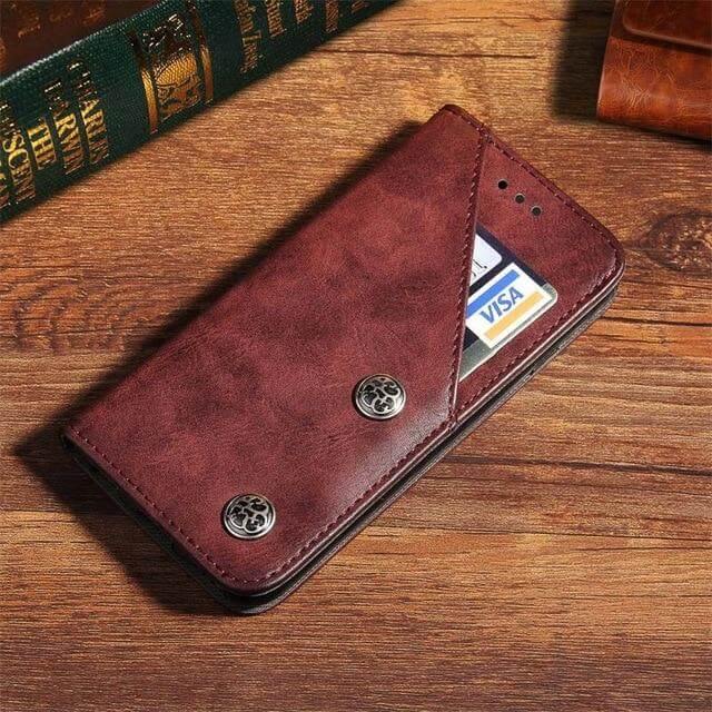 Retro Handmade Wallet Case for iPhone - Image 2